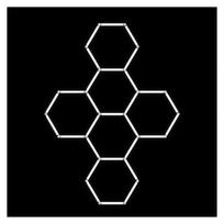 Modulinis lubinis LED šviestuvas Hexagon