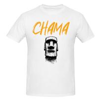 Easter Island Moai Stone Head Chama Graphic T-shirt M black