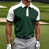 Golf Essential! Short-sleeve Polo Shirt, Breathable Sporty Top for Outdoor Sports L white