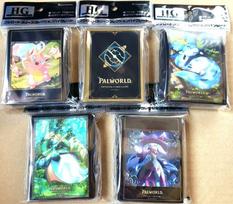 Set 5 Palworld Official Card Game Sleeves Lyleen Katress Cattiva Chillet black