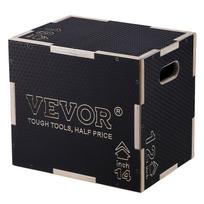 VEVOR 3 in 1 Plyometric Jump Box, 16/14/12 Inch Wooden Plyo Box, Platform & Jumping Agility Box 30 x 35 x 40 cm
