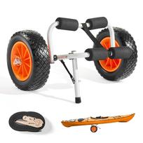 VEVOR Baidarių vežimėlis, 90 kg keliamoji galia, Sulankstomas baidarių vežimėlis su 25,4 cm kieto kaučiuko padangomis ir 1 įtempimo diržu 62 x 35 x 32.5 cm