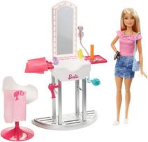 Barbie FJB36 Salon Doll Accessories Set, Multi-Colour white