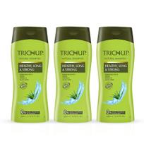 Trichup Healthy, Long & Strong Hair Shampoo - The Natural Goodness of Aloe Vera, Neem & Henna | Anti Hair Fall Shampoo For Men & Women - 200ml (Pack brown