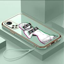 Prabangus dengtas TPU telefono dėklas su dirželiu Huawei Y6P Y7 Y9 Prime 2019 Y9S Honor 70 90 Lite X7A X9A 5G dėklams A9 Hentai Harajuku Anime mergaitės dangtelis Huawei P40 Lite 5G white