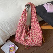 Lazy Style Underarm Bag Tote Bag Polka Dot Printed Double Bread rožinė