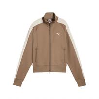 Puma Color Block Comfortable Casual Long Sleeve Jacket Women jackets Brown 631965-93 S white
