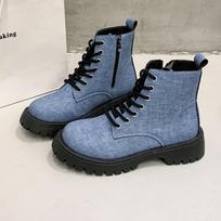 New Martin boots women's British platform single boots retro flat bottom short 35