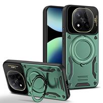 Dėklas Xiaomi Redmi Note 14 Pro Plus 5G su magnetiniu žiedu automobilio laikikliu, apsauginis galinis dangtelis Redmi Note14 Pro + Plus 5G RedmiNote14ProPlus black