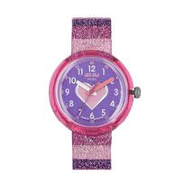 Flickflack Kids Nato Watch Color My Life Stripy Glitter Fpnp127 FPNP127 pink