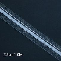 10/20 Meter Curtain Rod Pocket Tape Transparent Curtain Accessories Fixed Folds Nylon Fabric Curtain Hook Encryption Tape gray