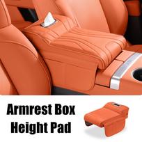 Car Armrest Box Booster Pad Universal for Most Cars, Memory Foam Car Arm Rest Padded Cover with Pocket Car Interior Accessories red