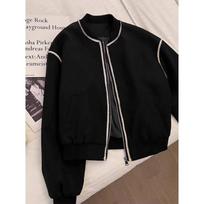 Plus-Size Women's 120kg Fleece-Lined Thickened Cardigan Jacket with Visible Stitching, Loose-Fitting Oversized Baseball Jacket for Spring and Autumn Black (Fleece-Lined) 3XL (Recommended 85kg-100kg) white