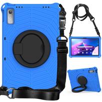 For Lenovo Tab P11 2nd Gen 2 11.5 Inch 2022 TB-350FU TB-350XU Case EVA Kids Safe Pull Ring Shockproof Shoulder Strap Stand Cover P11 Gen 2 11.5 violetinė