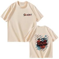 Vienos Ok Rok T-shirt Vyriška Mada Vasarinė Medvilninė Trumpomis Rankovėmis T-shirt Moteriška Laisvalaikio Harajuku Hip Hop Gatvės Apranga Marškinėliai Viršūnės Camiseta XL black