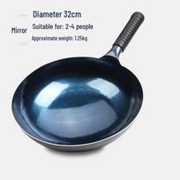 Zhangqiu Handmade Non-stick Iron Wok for Gas Stoves black