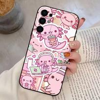 Cartoon Cute Axolotl Phone Case For Samsung S25,S24,S21,S22,S23,S30,Ultra,S20,Plus,Fe,Lite,Soft Black Cover Samsung S235G
