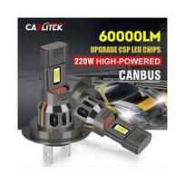 H7 Led Canbus 60000lm 220w Turbo Led Car Headlight Bulbs 1:1 Mini Size Plug&play with Fan Wireless Led Auto Lamp 6000k White 12v