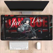 Jane Doe Ellen Joe ZZZ Hoshimi Miyabi Mouse Pad Anime Girl Zenless Zone Zero Gaming XXL Keyboard HD Printing overlock Desk Mat 400x800x2mm red