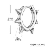 VNOX Stainless Steel Hypoallergenic Spike Circle Round Hoop Earrings 20.2x16mm Gothic Punk Jewelry Gifts for Men Party Festival white