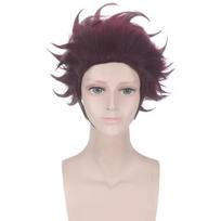 Anime Tanjirou Kamado Cosplay Demon Slayers Kimetsu no Yaiba Cosplay Kostiumas Perukas Kaukė Kimono Apsiaustas Helovino Uniforma Suaugusiems Vaikams Kids 140 mėlyna