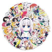 1050Pcs Japanese Anime Manga Miss Kobayashi'S Dragon Maid Cute Decorative Stickers Diy Water Cup Pencil Case Laptop Decals