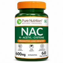 Pure Nutrition NAC (N-Acetyl L-Cysteine) 600mg - 60 Veg Capsules | Powerful Antioxidant Support for Immunity, Lung & Respiratory Health | Enhanc