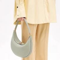 Minimalist Crescent Shoulder Bag Women Stylish Commuter Tote With Spacious Interior PU Leather 2026 Collection 26x7x23 cm beige