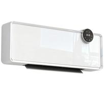 Ceramic wall heater 1000/2000W, electric radiator, fan, thermostat, timer, 54x18.7x12.3cm, white 54 x 18.7 x 12.3 cm