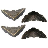 12pcs Antique Bronze Finish Metal Corner Protectors Vintage Corner Protectors  For Table