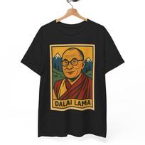Dalai Lamos marškinėliai: Retro komiksų stiliaus dvasinė ikona marškinėliai 110 black