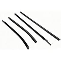 4Pcs Window Moulding Trim For Mitsubishi L200 Triton 2005-2015 KA KB KG KH Weatherstrip Seal Side Door Glass Rubber Waterproof 2005-2015 black