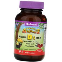 Vitaminas D vaikams, Animalz Vitamin D3, Bluebonnet Nutrition 90 tabl Uogų mišinys (36393085) 90tab Berry mix