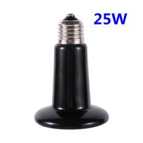 Naminis gyvūnas roplys tolimojo infraraudonojo spinduliavimo keraminė šildymo lempa 110V/220V šilumos skleidėjas lemputė 25W 50W 75W 100W 150W 200W gyvūnų jauniklių šildymas black