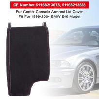 Fur Center Console Armrest Cover Lid For BMW 3 Series E46 1999-2004 M3 white
