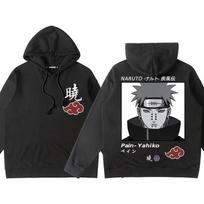 Naruto Anime bendrai pažymėtas vyriškas rudens gobtuvas su pūkeliu viskam tinkantis Honkongo stiliaus Ins madingas Naruto Sasuke striukė 160 black
