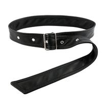 PU Belt Punk Leather Overcoat Waist Belt Women Trench Coat Belt Jacket Belt 1 juoda