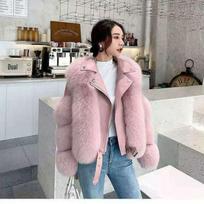 Women's imitation fur women's  new imitation fox hair locomotive jacket autumn and winter young coat S