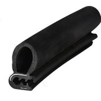 118  Push Mount Weatherstrip Car Door Edge Trunk Trim Rubber Steel Sealing Strip black