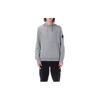Stone Island Solid Color Logo Patch Hooded Long Sleeve Sweatshirt Men sweatshirt Gray 801564151-A0M64 XXXL gray