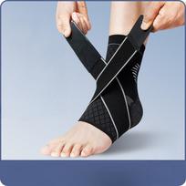 Professional Ankle Brace Sports Anti Sprain Support Basketball Running Ankle Protector for Athletes Black ash-M black