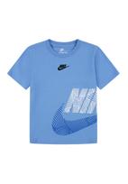 Nike Sportswear Marškinėliai mėlyna / tamsiai mėlyna / juoda / balta