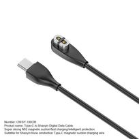 Ausinių USB/Type-C greito įkrovimo laidas, skirtas Shokz As800/S803/S810/Openrun kaulinės kondukcijos ausinėms, įkroviklio adapteris Type-C gray