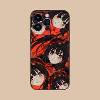 Date a Live Kurumi Tokisaki Matte Mobile Phone Case for iPhone 17 16 15 14 13 12 11 X XR XS 8 7 Air Pro Max Plus Mini Colorful iPhone 15 Pro black