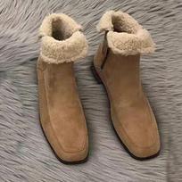 2026 New Fur Ankle Boots for Women Suede Warm Cotton Shoes Fashion Short Plush Winter Boots Cozy Dress Casual Woman Snow Botas 35 abrikosas