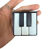 Mini Piano Keyboard Clicker 3D Printed PLA Fidget Toy Mechanical Touch Press Portable Key Presser with Keychain for Office Party black