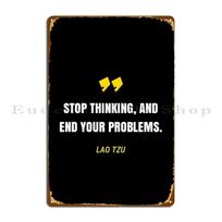 Lao Tzu Quote Metal Signs Wall Cave Party Wall Decor Design Wall Cave Tin Sign Poster 20x30cm（7.8x11.8inch） black