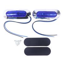 2 vnt. 12V-24V LED laivo navigaciniai žibintai, vandeniui atsparūs, skirti jūrų jachtoms, laivams, signalinės lempos A4 blue