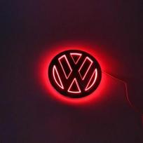 For VW Volkswagen Jetta MK5 Golf 1Pc VW 11cm 4D 5D Logo Light LED Rear Badge Light Front Grille Emblem For VW Bora Golf Jetta PO 11cm black