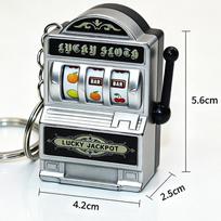 Mini Lucky Fruit Slot Machine Keychain Creative Casino Jackpot Pendant Durable for Bag Decor Graduation Gift A3876